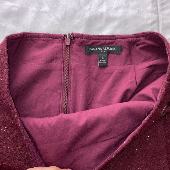 Plum Wool skirt with lining Banana Republic 4 - Picture 2 of 4